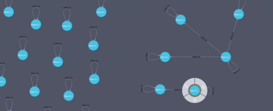 Visualizing a website with a graph database